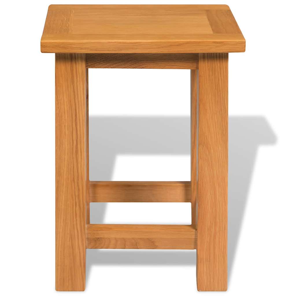 Vidaxl bijzettafel 27x24x37 cm massief eikenhout