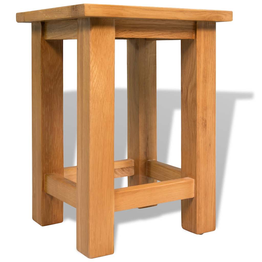 Vidaxl bijzettafel 27x24x37 cm massief eikenhout