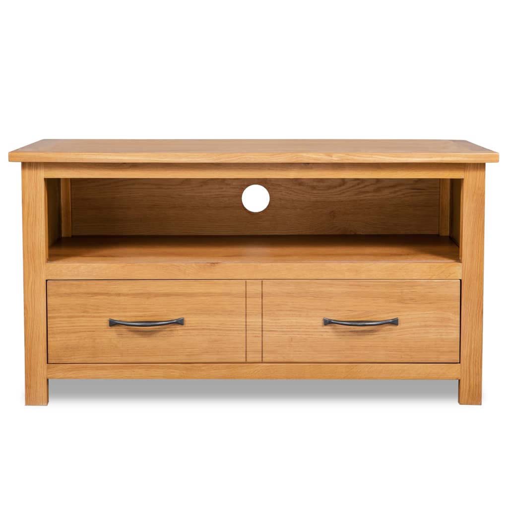 Vidaxl tv-meubel 90x35x48 cm massief eikenhout