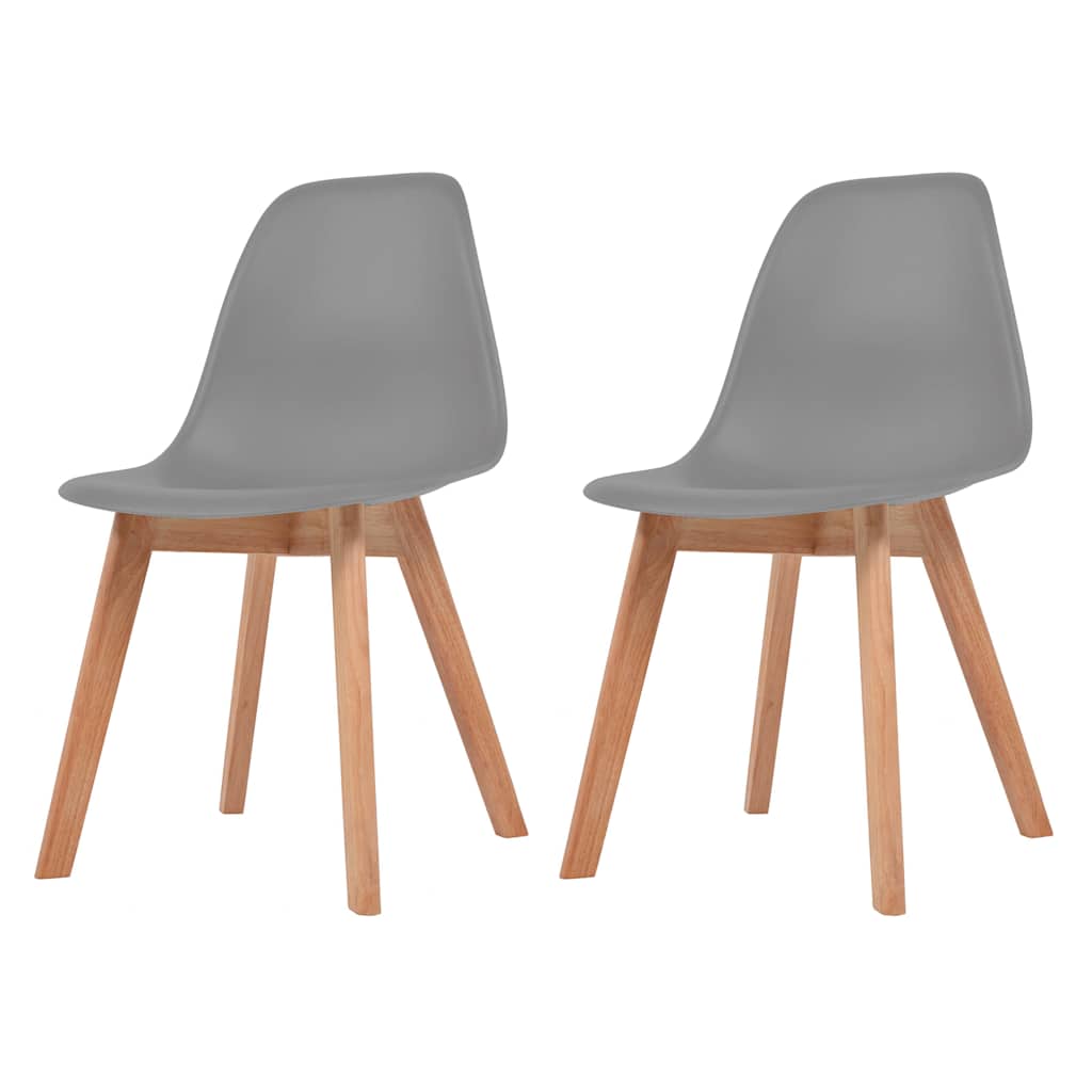 Vidaxl eetkamerstoelen 2 st kunststof grijs