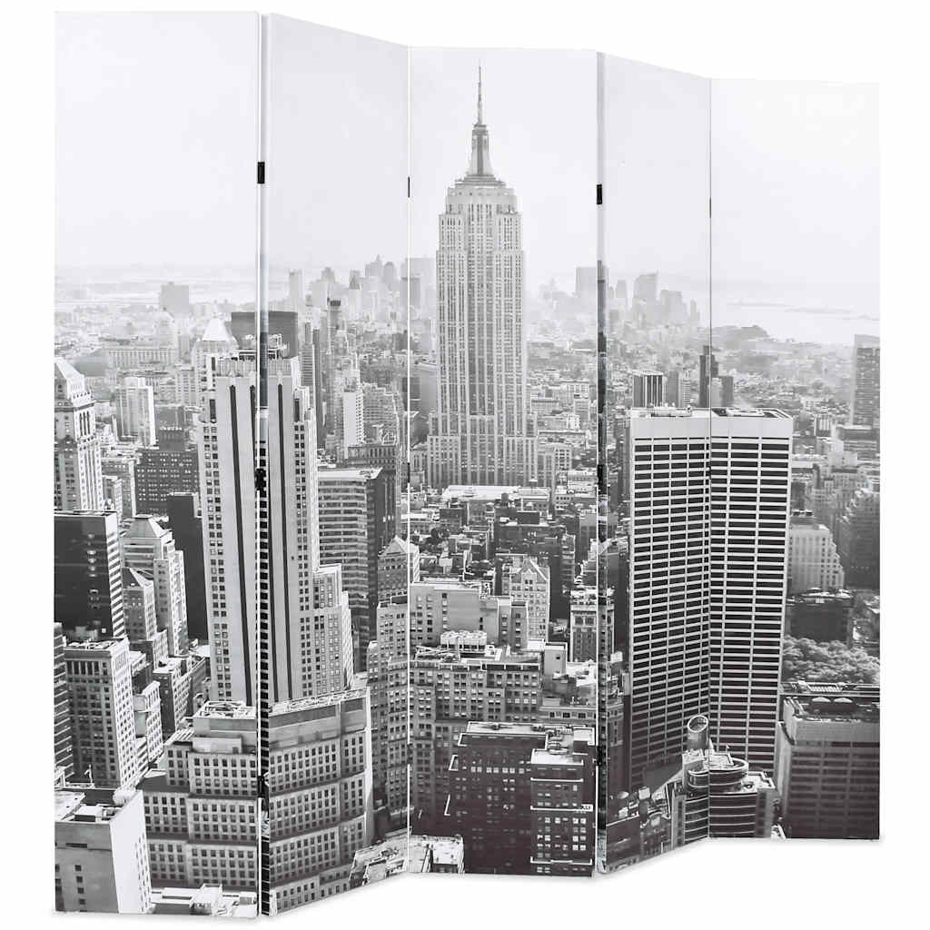 Vidaxl kamerscherm new york bij daglicht 200x170 cm zwart en wit