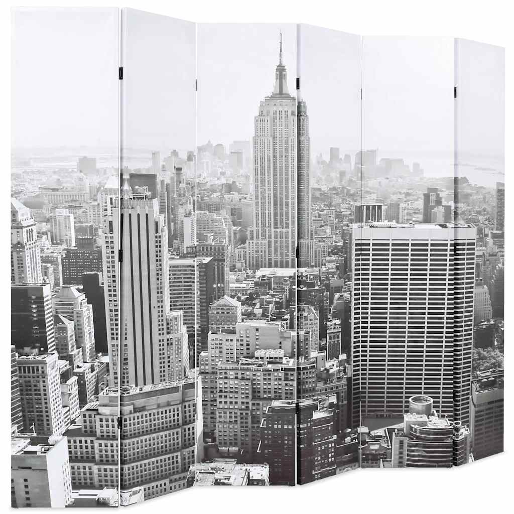 Vidaxl kamerscherm new york bij daglicht 228x170 cm zwart en wit