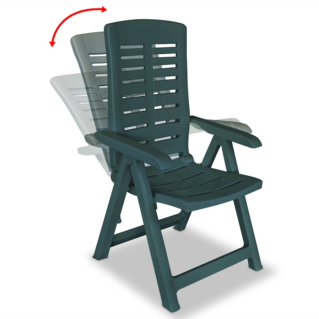Vidaxl tuinstoelen 2 st verstelbaar kunststof groen