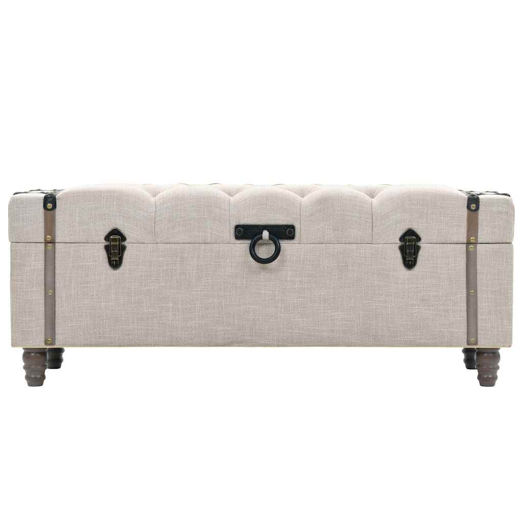 Vidaxl opbergbankenset 112x37x45 cm massief hout en staal 3-delig