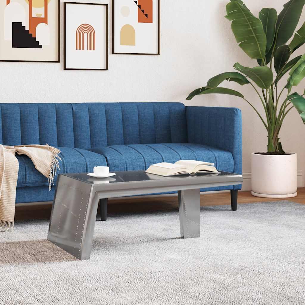 Vidaxl salontafel aviator vintage luchtvaartstijl aluminium