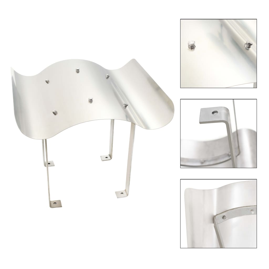 Vidaxl schoorsteenkap roestvrij staal 60 x 80 x 39 cm