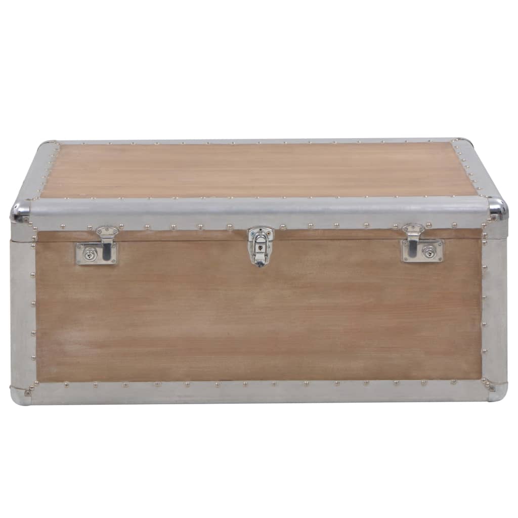 Vidaxl opbergkist 91x52x40 cm massief vurenhout bruin