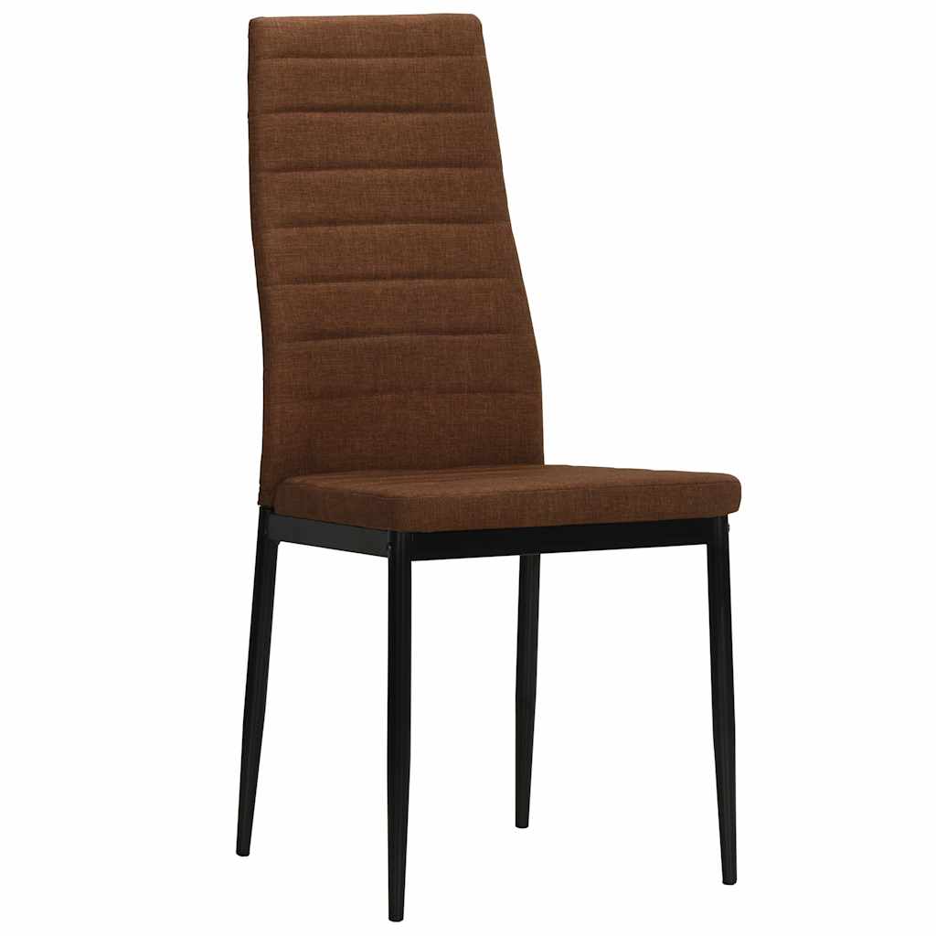 Vidaxl eetkamerstoelen 2 st stof bruin