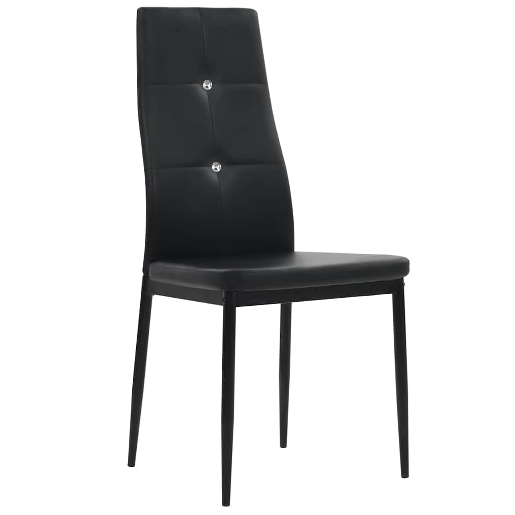 Vidaxl eetkamerstoelen 2 st kunstleer zwart