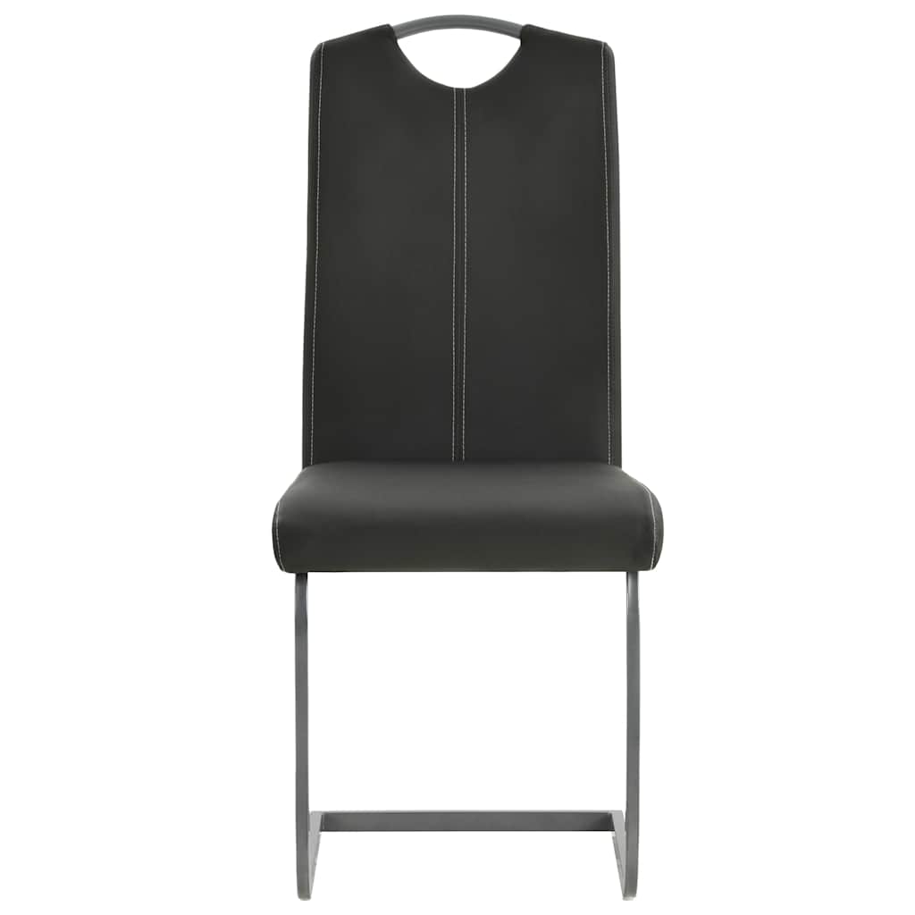 Vidaxl eetkamerstoelen 4 st kunstleer grijs