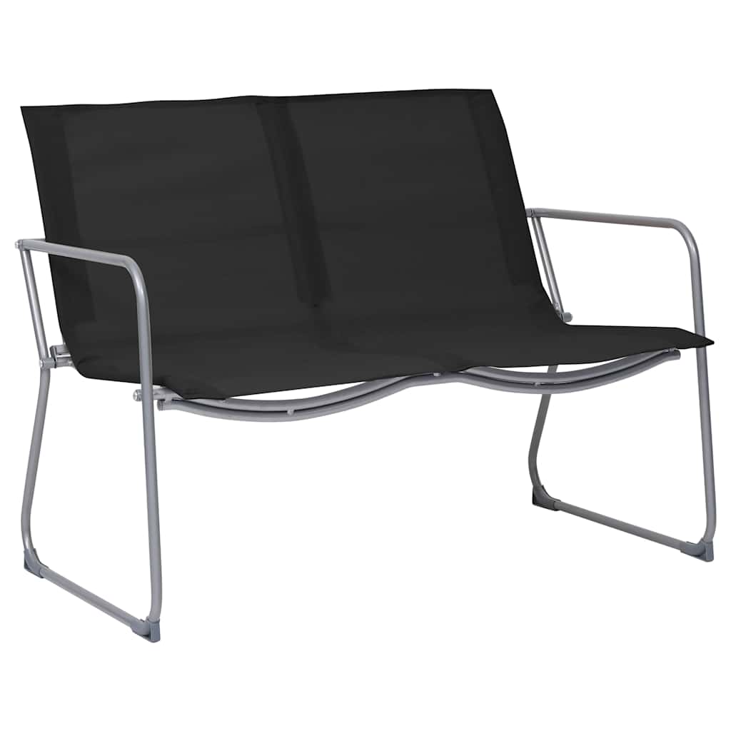 Vidaxl 4-delige loungeset stof en staal zwart