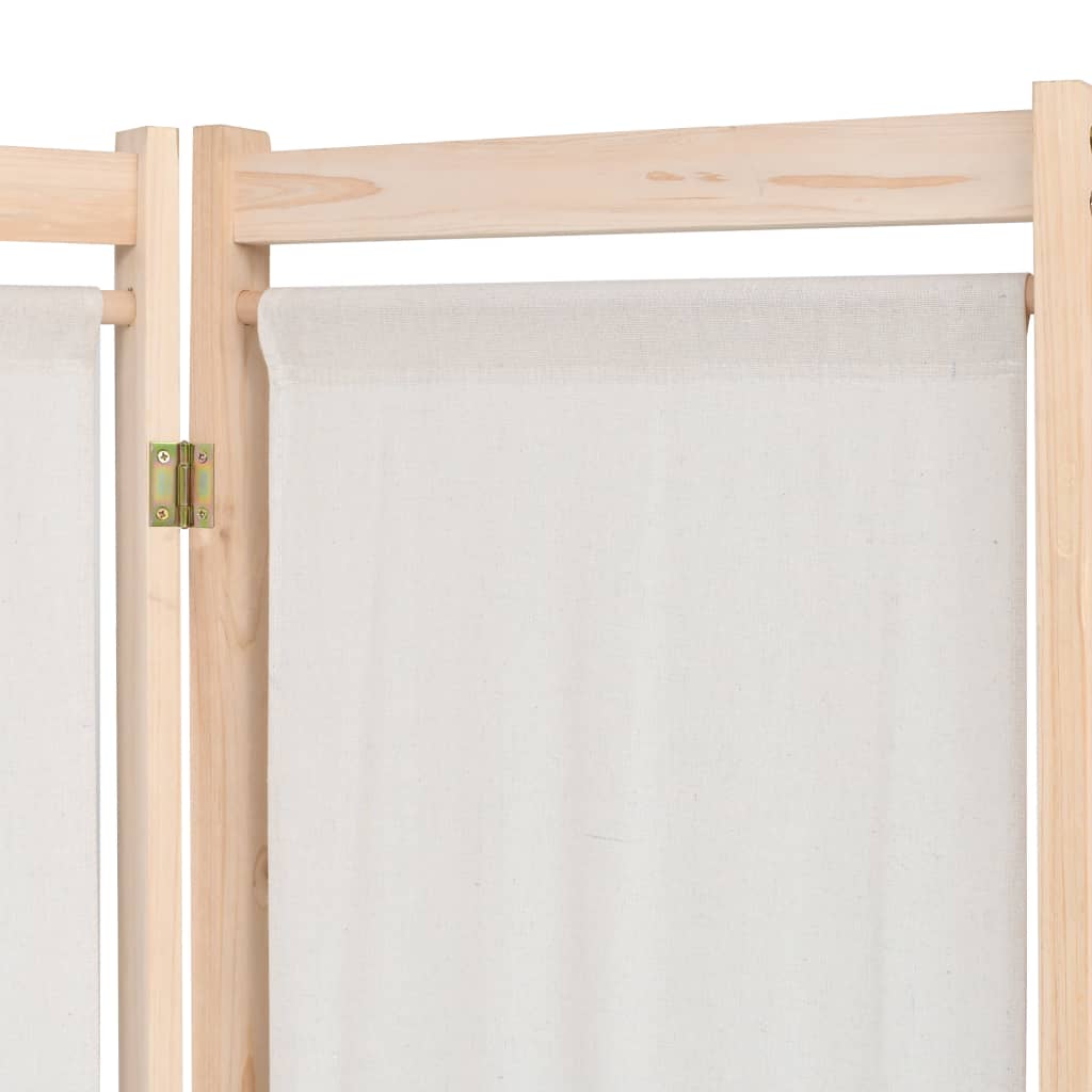 Vidaxl kamerscherm met 5 panelen 200x170x4 cm stof crème