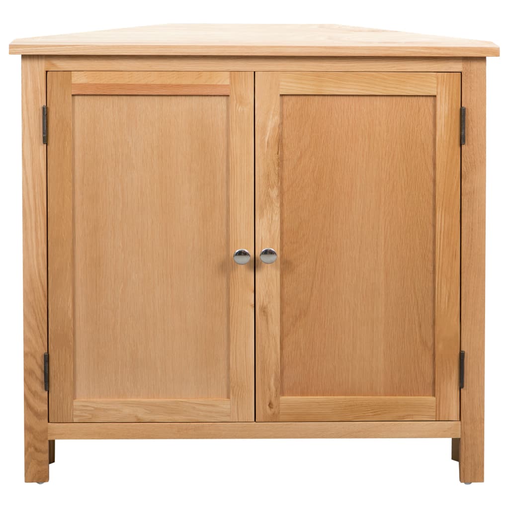Vidaxl hoekkast 80x33,5x78 cm massief eikenhout