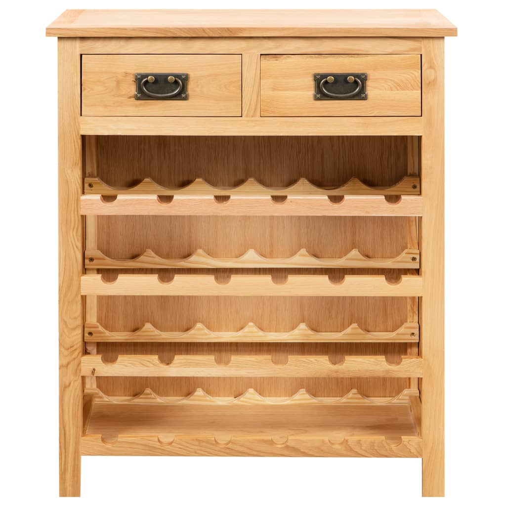 Vidaxl wijnkast 72x32x90 cm massief eikenhout