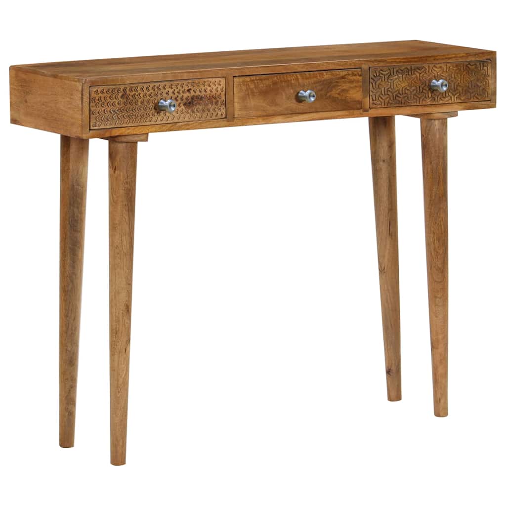 Vidaxl wandtafel 102x30x79 cm massief mangohout
