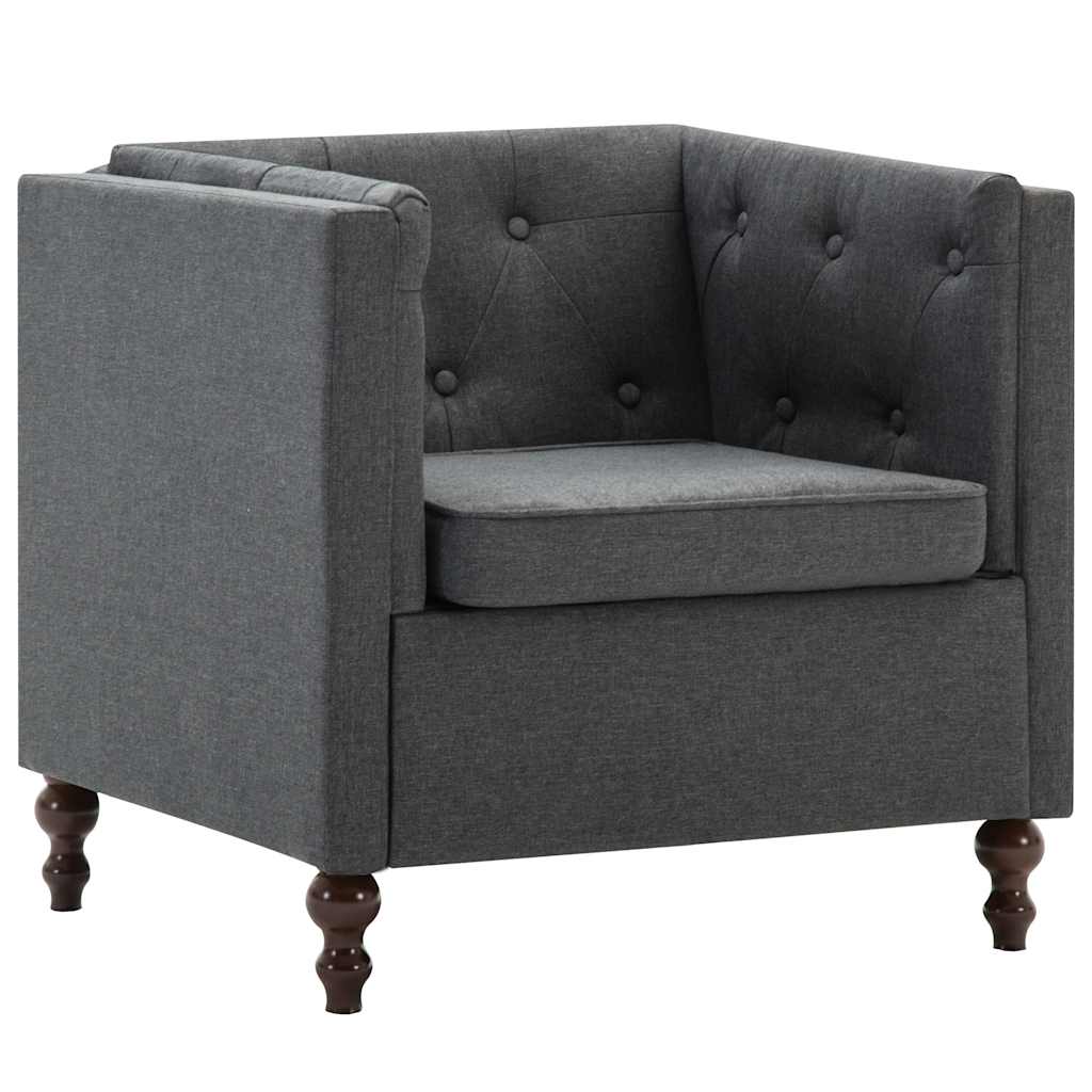 Vidaxl fauteuil stof donkergrijs