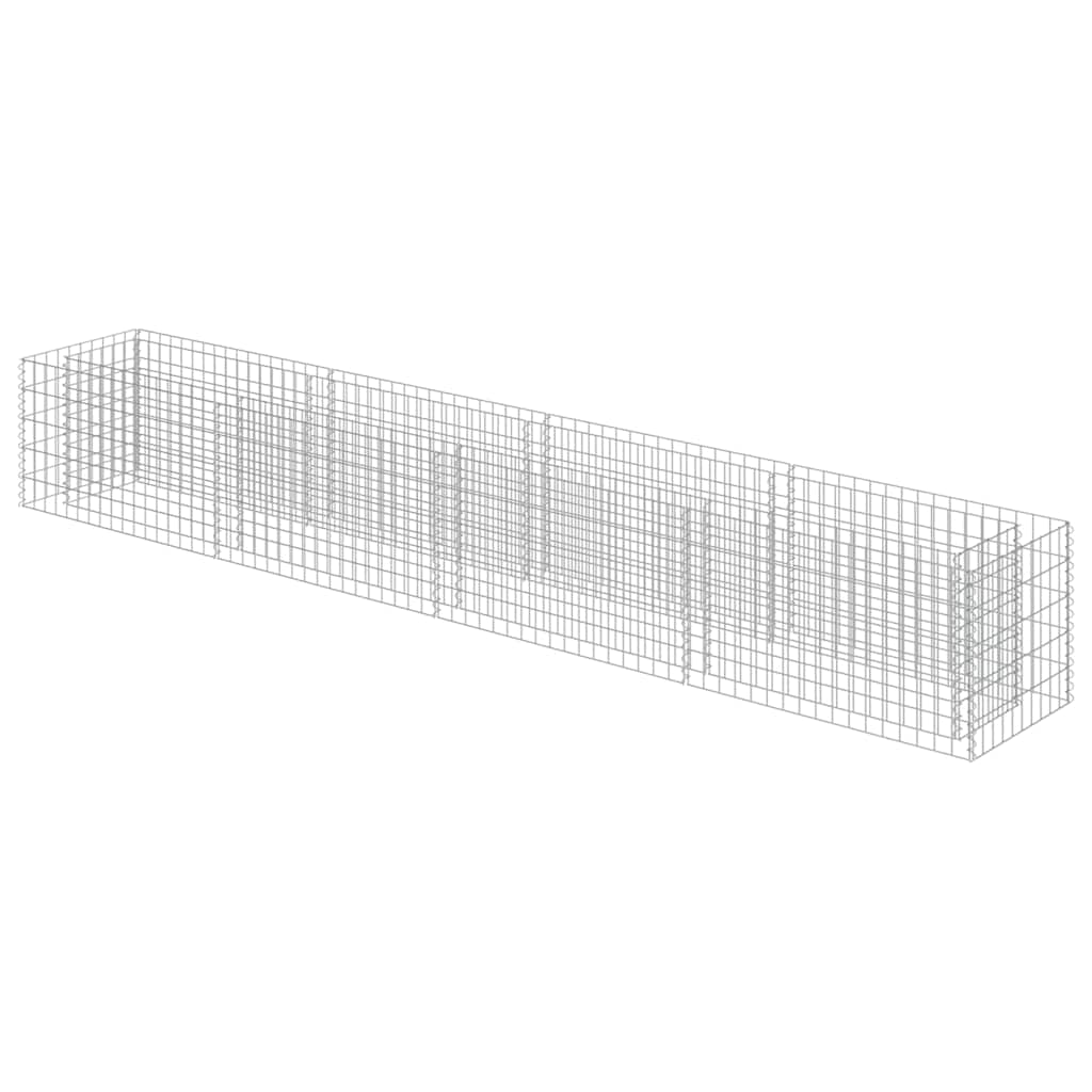 Vidaxl gabion plantenbak verhoogd 360x50x50 cm gegalvaniseerd staal