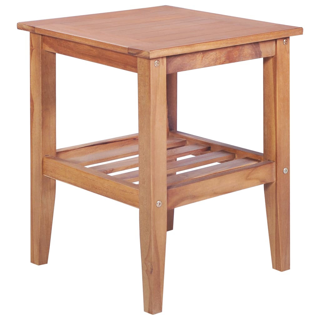 Vidaxl salontafel vierkant 40x40x50 cm massief teakhout