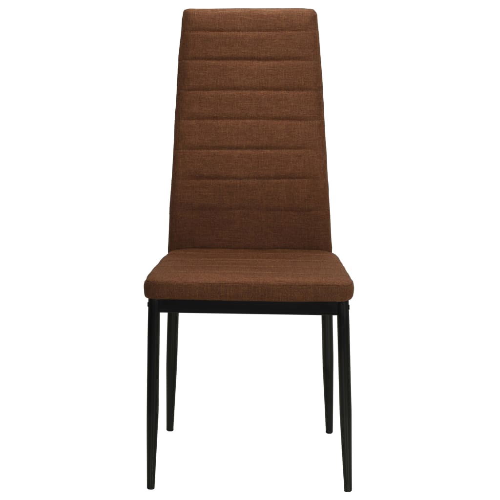 Vidaxl eetkamerstoelen 6 st stof bruin