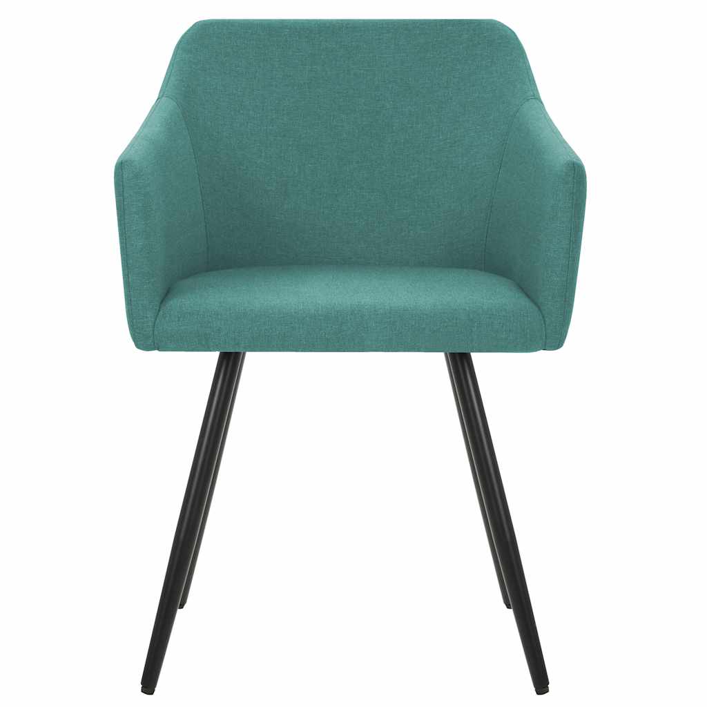 Vidaxl eetkamerstoelen 2 st stof groen