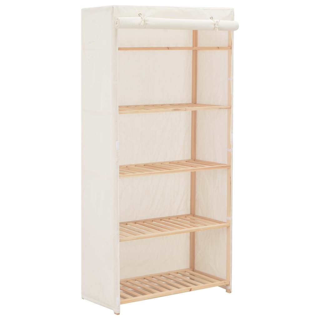 Vidaxl kledingkast 79x40x170 cm stof wit