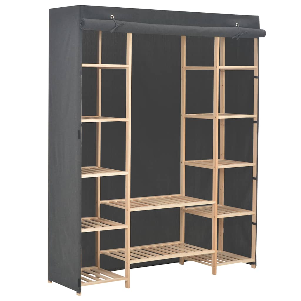 Vidaxl kledingkast 135x40x170 cm stof grijs