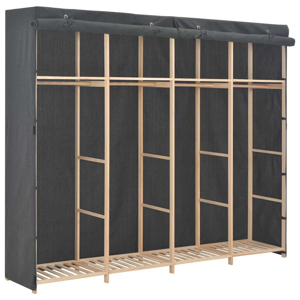 Vidaxl kledingkast 200x40x170 cm stof grijs