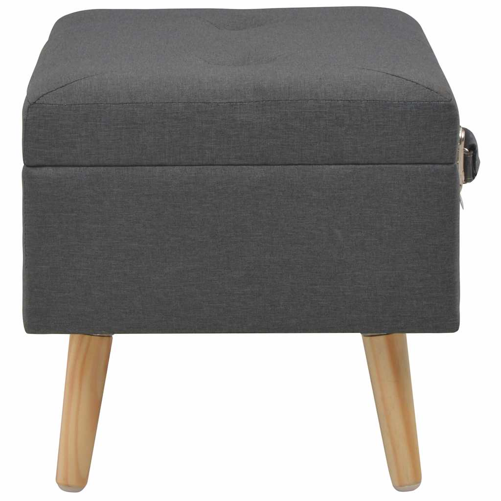 Vidaxl opbergkruk 40 cm stof donkergrijs