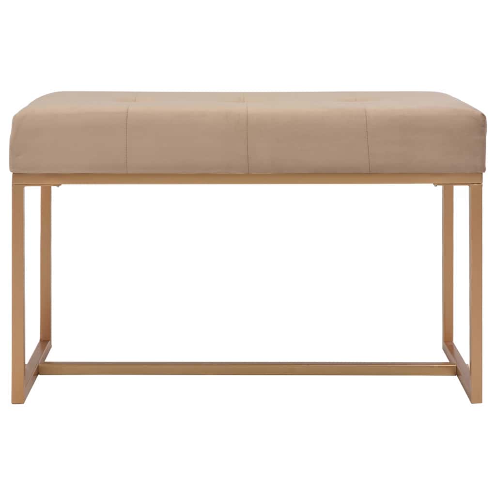 Vidaxl bankje 80 cm fluweel beige