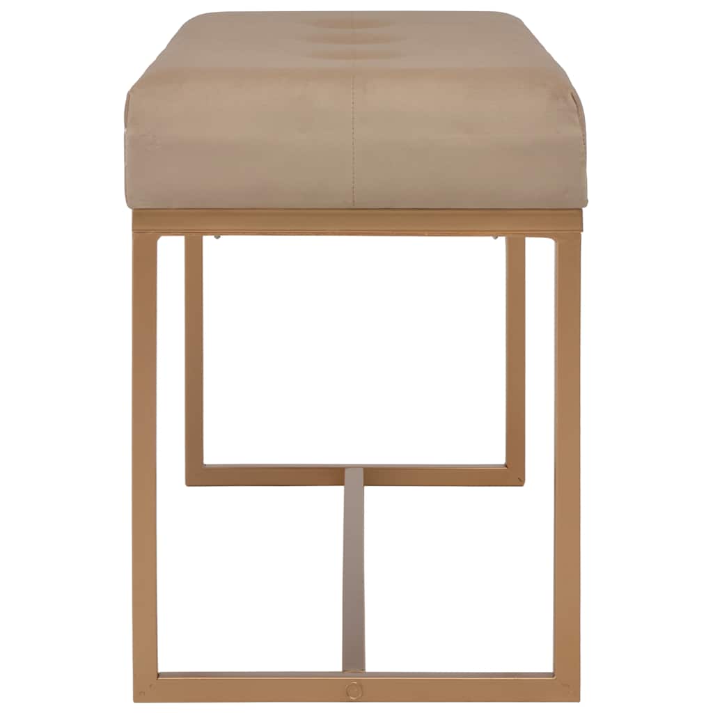 Vidaxl bankje 80 cm fluweel beige