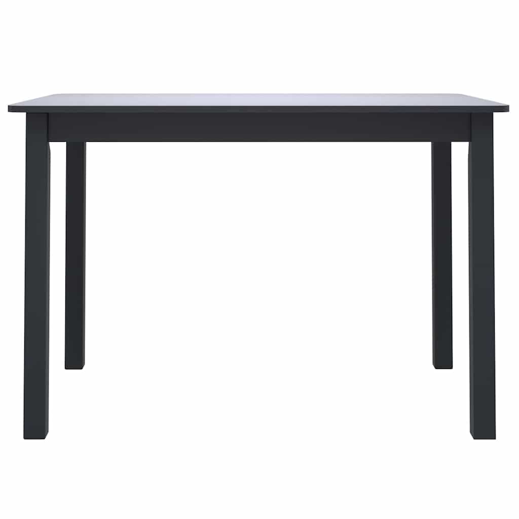 Vidaxl eettafel 114x71x75 cm massief rubberwood zwart
