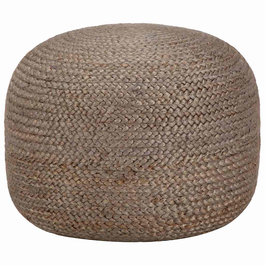 Vidaxl poef handgemaakt 45x30 cm jute lichtgrijs