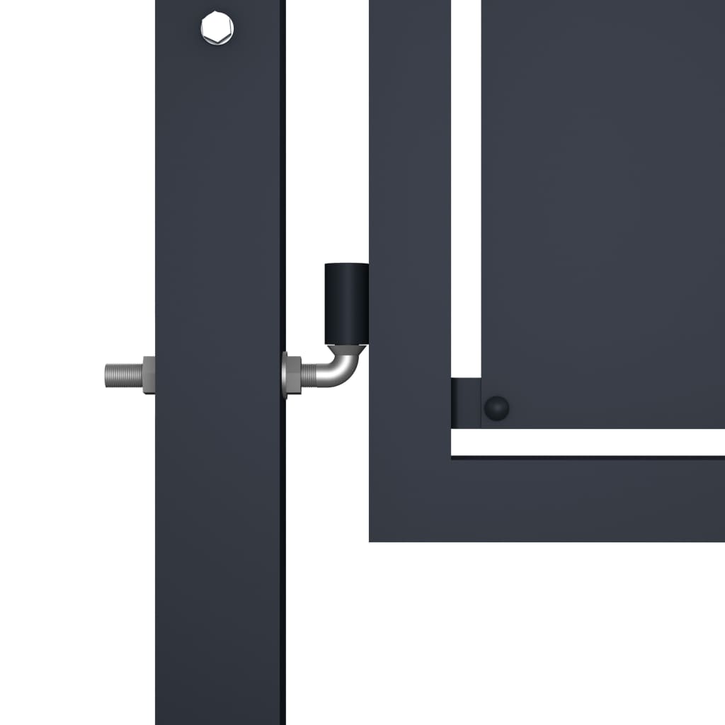 VidaXL Poort 300x100 cm staal antraciet