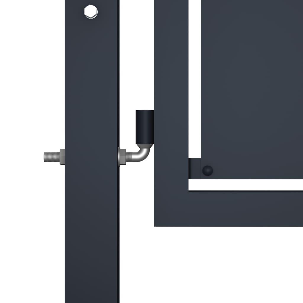 VidaXL Poort 300x150 cm staal antraciet