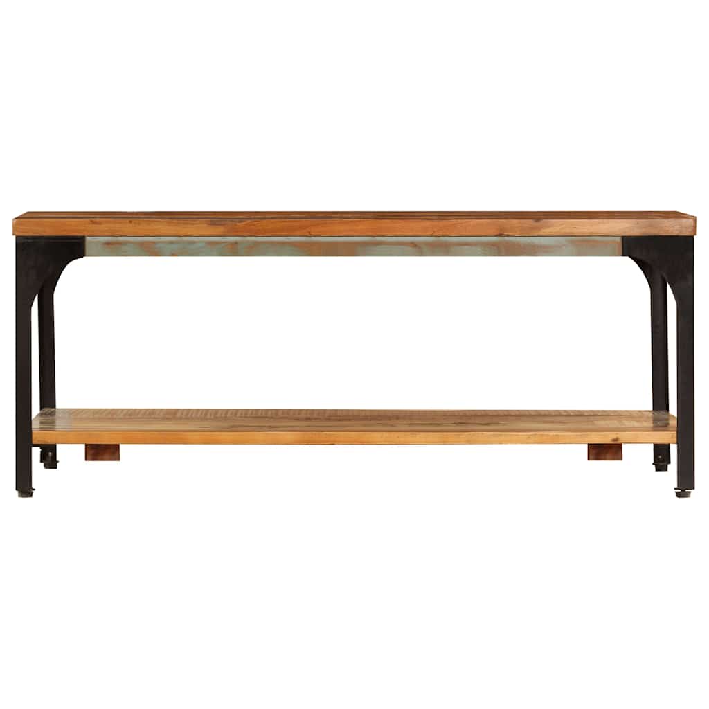 Vidaxl salontafel met schap 100x60x35 cm massief gerecycled hout