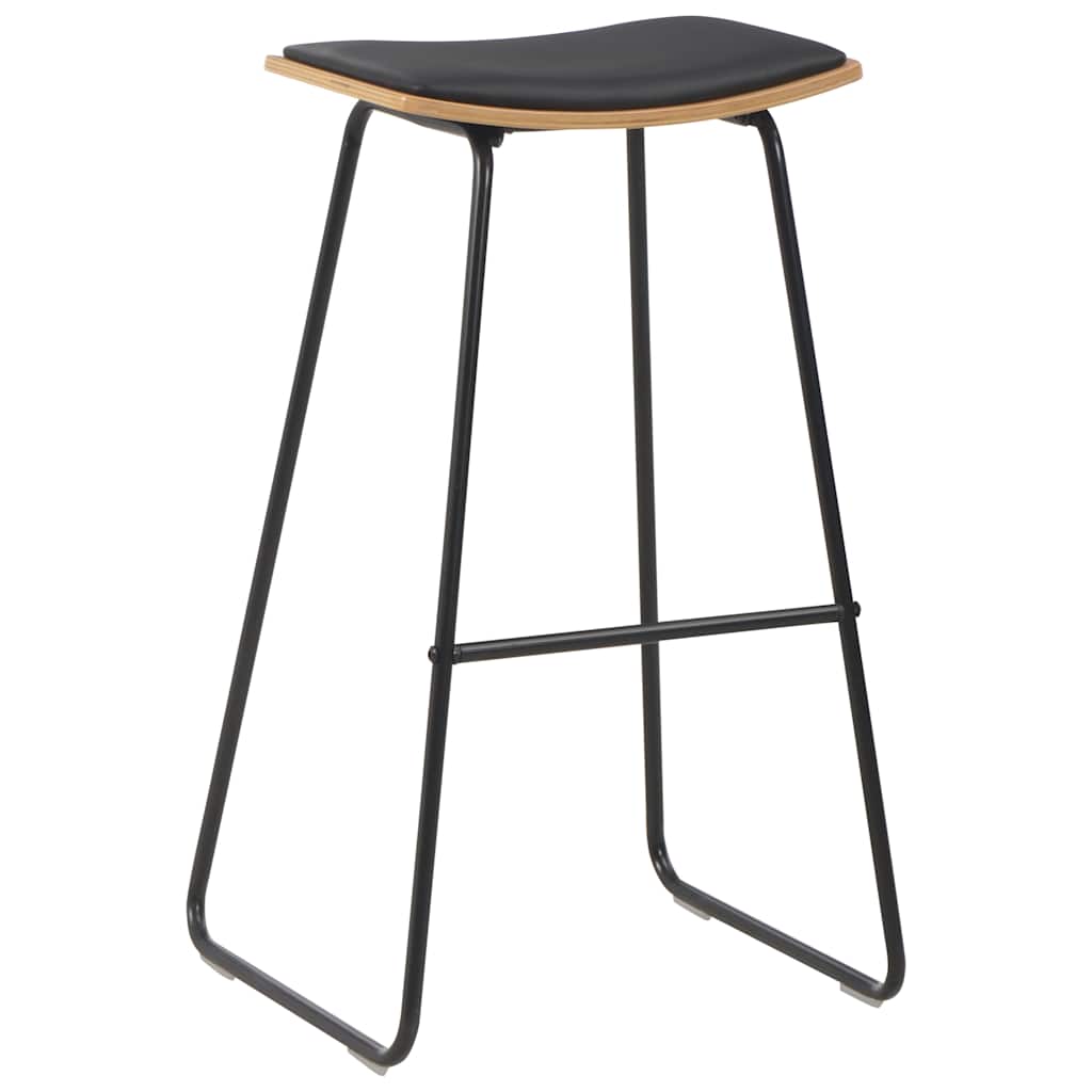 Vidaxl barstoelen 2 st kunstleer zwart