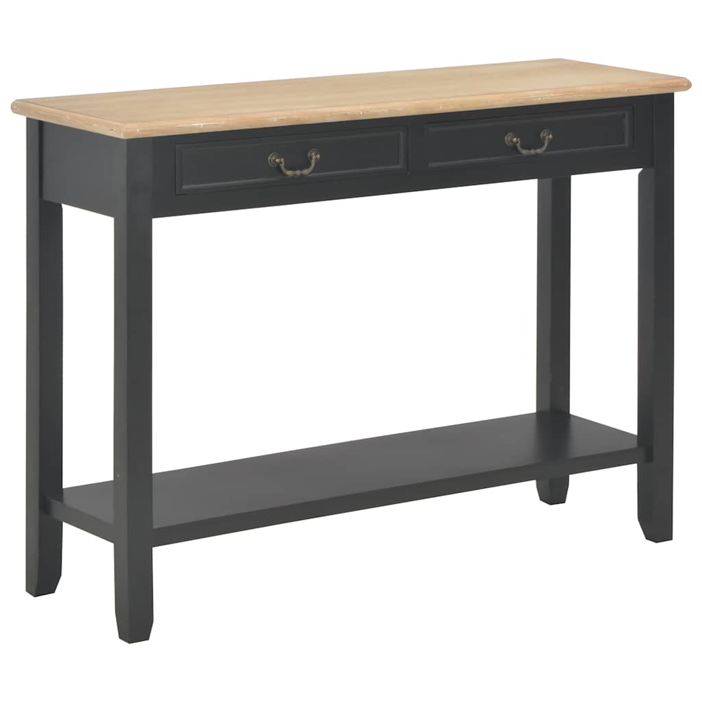 Vidaxl wandtafel 110x35x80 cm hout zwart