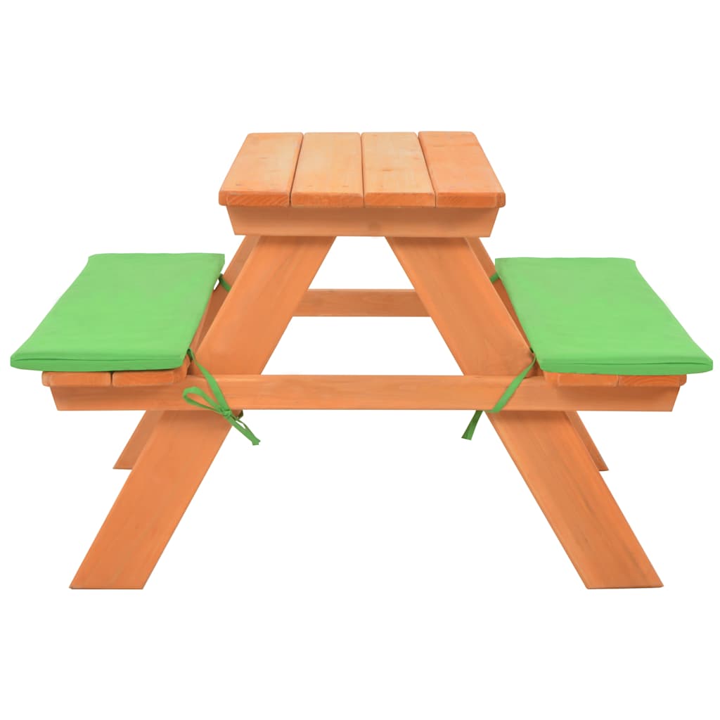 Vidaxl kinderpicknicktafel met banken 89x79x50 cm massief vurenhout