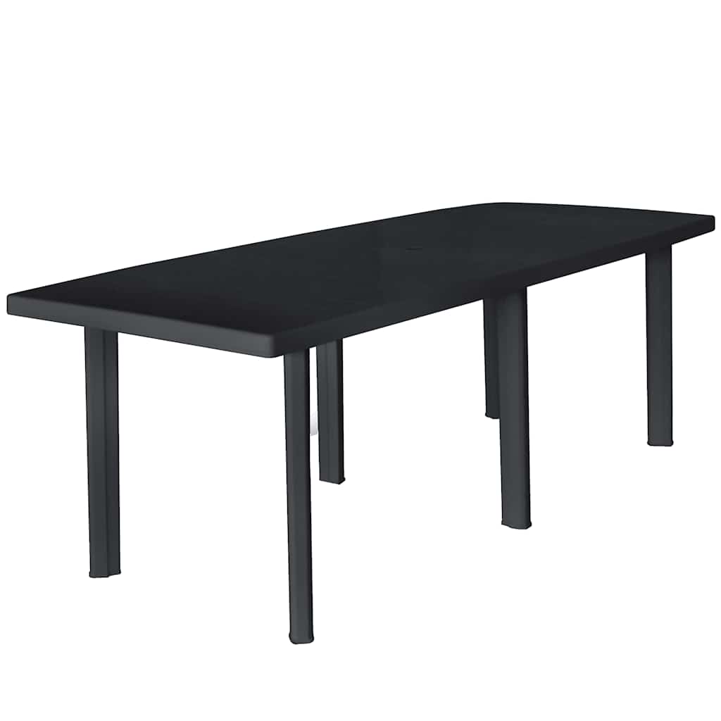 Vidaxl tuintafel 216x90x72 cm kunststof antraciet