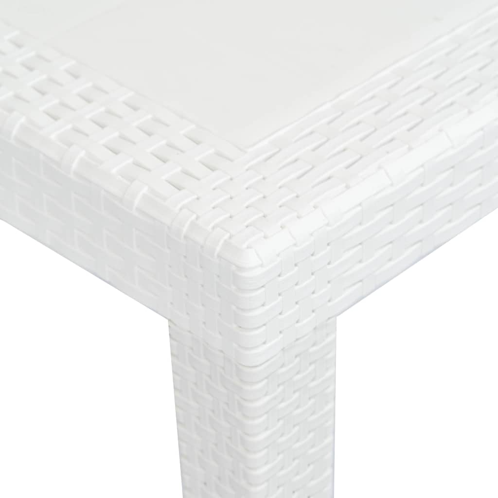 Vidaxl tuintafel 150x90x72 cm rattan-look kunststof wit