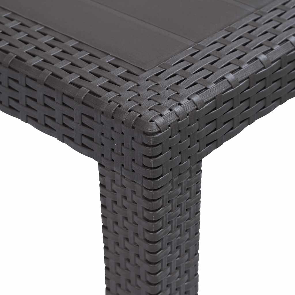 Vidaxl tuintafel 150x90x72 cm rattan-look kunststof bruin