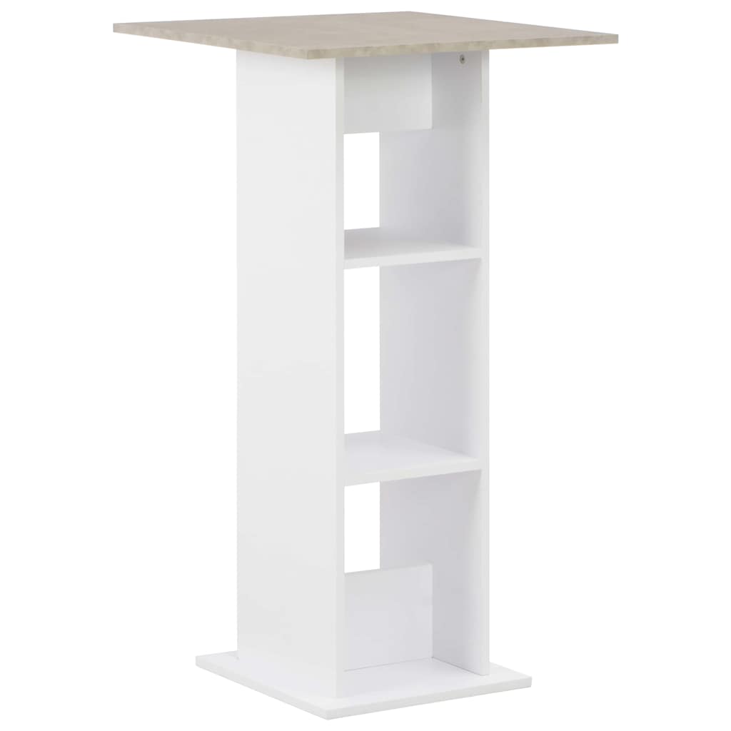 Vidaxl bartafel 60x60x110 cm wit en betonkleurig