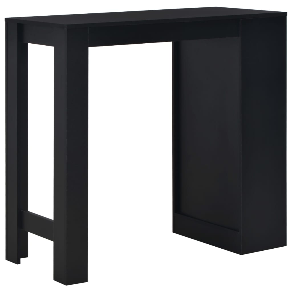 Vidaxl bartafel met schap 110x50x103 cm zwart
