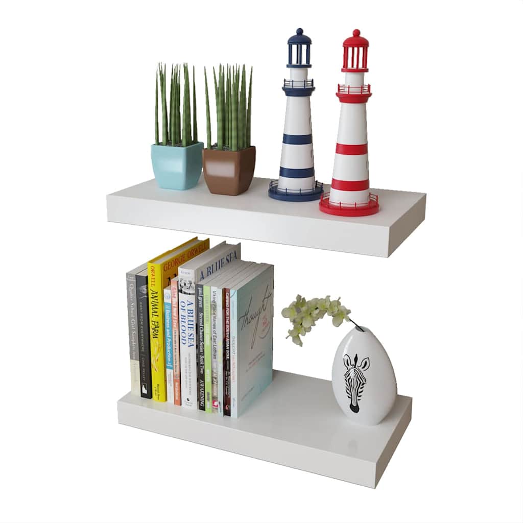 Vidaxl wandplanken 4 st 40 cm wit
