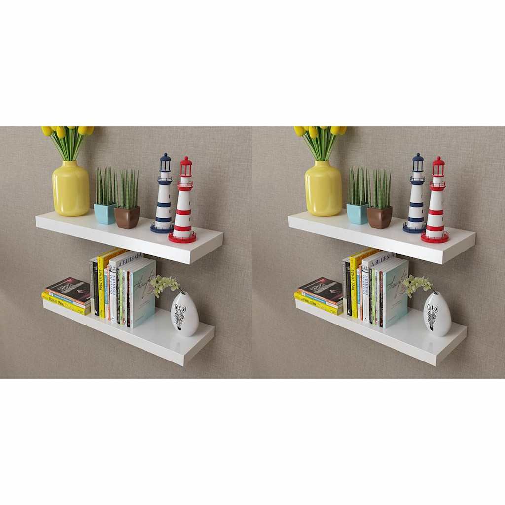 Vidaxl wandplanken 4 st 60 cm wit