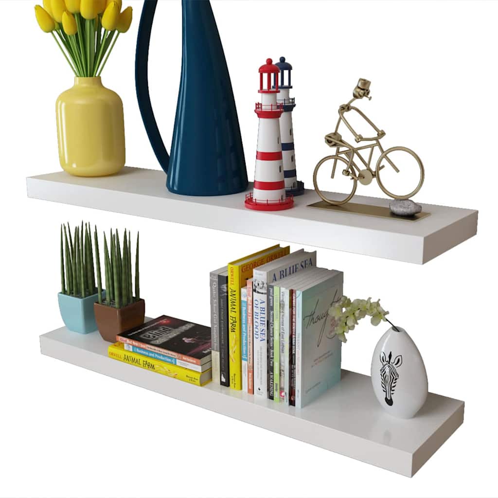 Vidaxl wandplanken 4 st 80 cm wit