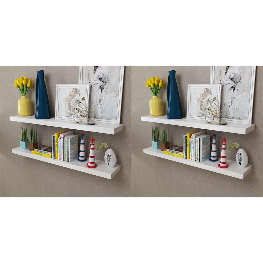 Vidaxl wandplanken 4 st 100 cm wit