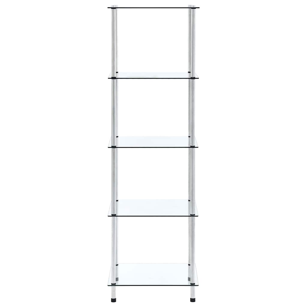Vidaxl kastje 5-laags 40x40x130 cm gehard glas transparant