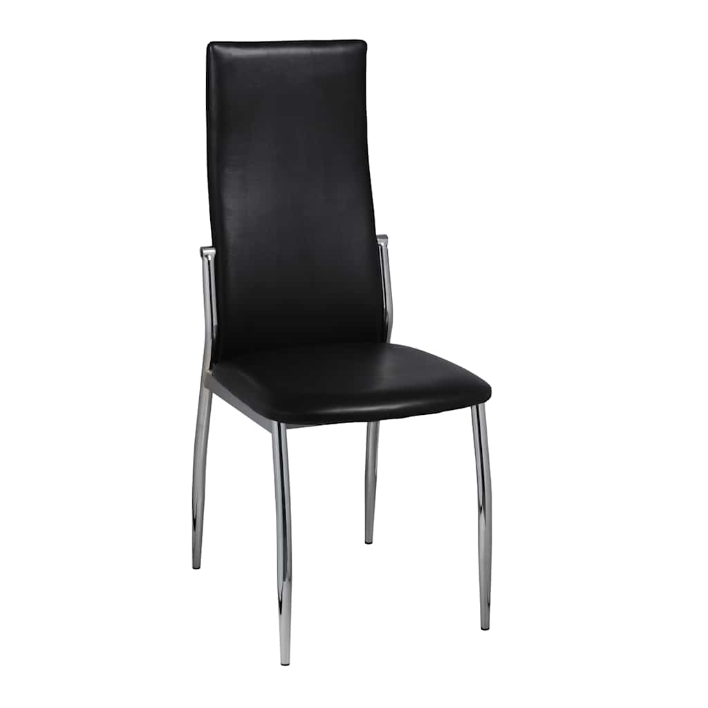 Vidaxl eetkamerstoelen 2 st kunstleer zwart
