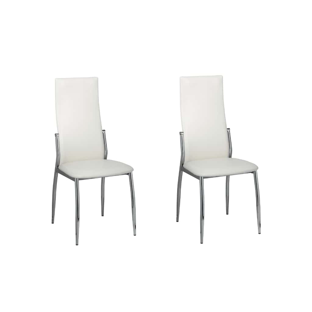 Vidaxl eetkamerstoelen 2 st kunstleer wit